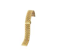 UsmAsk Correa de reloj de acero inoxidable, pulsera de reloj de 12/13/14/16/17/18/19/20/21/22mm con pasadores de herramientas de repuesto(Gold,20mm)