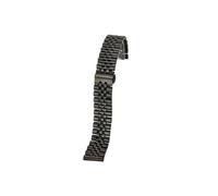 UsmAsk Correa de reloj de acero inoxidable, pulsera de reloj de 12/13/14/16/17/18/19/20/21/22mm con pasadores de herramientas de repuesto(Black,20mm)