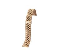 UsmAsk Correa de reloj de acero inoxidable, pulsera de reloj de 12/13/14/16/17/18/19/20/21/22mm con pasadores de herramientas de repuesto(Rose Gold,22mm)