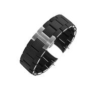 UsmAsk Correa de reloj de acero y silicona apta for relojes AR5890 AR5889 AR5858 AR5920 AR5868 AR8023, correas de 23mm for hombre y mujer de 20mm (Color : Black silver, Size : 23mm for men)