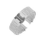 UsmAsk Correa de reloj de acero y silicona apta for relojes AR5890 AR5889 AR5858 AR5920 AR5868 AR8023, correas de 23mm for hombre y mujer de 20mm (Color : White silver, Size : 23mm for men)