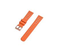 UsmAsk Correa de reloj de caucho con flúor de liberación rápida, estructura porosa, 20mm, 22mm, nuevo diseño, banda de reloj de caucho FPM/FKM (Color : Orange Rose Gold, Size : 20mm)