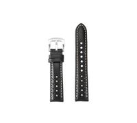 UsmAsk Correa de reloj de cuero de vaca, correa de reloj de 18mm, 19mm, 20mm, 21mm, 22mm y 24mm, accesorio de reloj de liberación rápida (Color : Black, Size : 19mm)