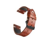 UsmAsk Correa De Reloj De Cuero Encerado Al Óleo 18mm 19mm 20mm 22mm Correa De Reloj Vintage Disponible En Negro, De Correa De Reloj Hechos A Mano (Color : Brown 2, Size : 22mm)