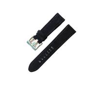UsmAsk Correa de reloj de cuero genuino Mate de 22mm, repuesto apto for correa de reloj for Montblanc, pulsera con correa for muñeca for hombres y mujeres (Color : Black with buckle, Size : 22mm)