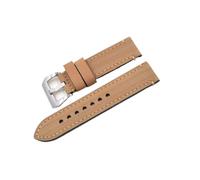 UsmAsk Correa de reloj vintage hecha a mano de piel auténtica, correas de reloj de 20, 22, 24mm y 26mm, accesorios de correa de reloj for hombre y mujer, color negro y marrón (Color : D, Size : 20mm)