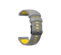 UsmAsk Correas de correa de reloj de 22mm aptas for pulsera HAYLOU Watch R8 aptas for pulsera HAYLOU Watch R8 (Color : Grey Yellow, Size : 22mm)