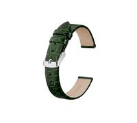 UsmAsk Correas de reloj de cuero genuino for mujer, 8mm, 10mm, 12mm, 14mm, 16mm, 18mm, 19mm, 20mm, pulsera de repuesto for mujer (Color : Green, Size : 20mm)