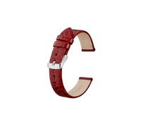 UsmAsk Correas de reloj de cuero genuino for mujer, 8mm, 10mm, 12mm, 14mm, 16mm, 18mm, 19mm, 20mm, pulsera de repuesto for mujer (Color : Red, Size : 8mm)