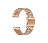 UsmAsk Correas de reloj de metal Acero inoxidable 316L 14 mm 16 mm 18 mm 20 mm 22 mm Correas de liberación rápida de malla tejida for hombres y mujeres (Color : Rosegold, Size : 18mm)