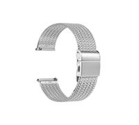 UsmAsk Correas de reloj de metal Acero inoxidable 316L 14 mm 16 mm 18 mm 20 mm 22 mm Correas de liberación rápida de malla tejida for hombres y mujeres (Color : Silver, Size : 18mm)