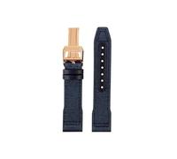 UsmAsk Pulsera azul y verde de 20, 21 y 22mm apta for correa de reloj de cuero genuino de nailon for IWC (Color : Blue RG folding, Size : 20mm)