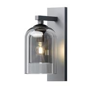 USMCPQVXN Aplique de Pared Cableado, Apliques de Baño Industriales, Iluminación de Pared con Pantalla de Vidrio de Doble Capa, Lámpara de Tocador Moderna, Lámpara de Decoración de Pared Interior para