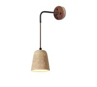 USMCPQVXN Apliques de Pared para Baño Vintage, Apliques de Pared de Mármol Modernos, Aplique de Pared de Piedra Natural, Lámpara de Pared Rústica de Madera Industrial Vintage de Mediados de Siglo para