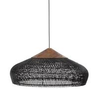 USMCPQVXN Lámpara Colgante de Ratán, de Madera Y Mimbre Negro, de Bambú, Estilo Rústico Vintage, Estilo Jaula, para Comedor, Cocina, Isla, Sala de Estar Y Dormitorio./Estilo D