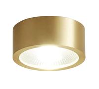 USMCPQVXN Luminaria de Techo de Montaje en Superficie Led de 1 Pulgada Y 3 Cct, Moldura de Latón Dorado, 3000 K/4000 K/6000 K Seleccionable, Foco Led de 3 W, 5 W, 7 W, 9 W, Foco Led Dorado/6000K/7W