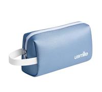 usmile Neceser de viaje para cepillo de dientes eléctrico y irrigador bucal, impermeable, de piel sintética, para colgar, ideal para viajes, escuela, gimnasio (azul)
