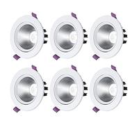 USMJQVZ 6 PCS Modern Minimalist LED Can Light Spotlight 2in Corredor LED Empotrable Luz de Techo 3W, 5W, 12W, 18W Ángulo Ajustable LED Lámparas empotradas CRI85 +