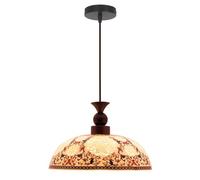 USMJQVZ Lámpara Colgante de cerámica clásica China, lámpara Colgante de Porcelana Azul y Blanca Dibujada a Mano, lámpara de araña Vintage de Estilo rústico para Cocina, Isla, Comedor, Sala de Estar