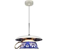 USMJQVZ Lámpara Colgante De Cerámica con Forma De Taza De Café De 5,9 Pulgadas, Lámpara Colgante De Porcelana Clásica China Azul Y Blanca, Lámpara Colgante para Isla De Cocina, Lámpara De Techo