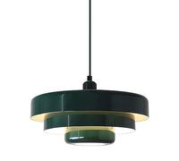 USMJQVZ Lámpara Colgante de Metal Naranja para Restaurante, 3 Niveles, Verde, metálico, decoración para Dormitorio, Comedor, lámpara Colgante de Techo, Accesorio de iluminación Ajustable, Blanco