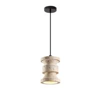 USMJQVZ Lámpara Colgante de Piedra travertino Amarilla WABI Sabi Lámpara de araña de Piedra de Cueva Amarilla Mini lámpara Colgante para Isla de Cocina Comedor Dormitorio Pasillo