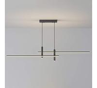 USMJQVZ Lámpara Colgante Lineal LED Regulable de 39,4 ", Accesorio de iluminación Tipo araña LED Lineal Dorado para Comedor, Sala de Estar, Cocina, Oficina