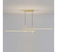 USMJQVZ Lámpara Colgante Lineal LED Regulable de 39,4 ", Accesorio de iluminación Tipo araña LED Lineal Dorado para Comedor, Sala de Estar, Cocina, Oficina