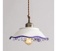USMJQVZ Lámpara de Techo Colgante de cerámica de Porcelana Azul y Blanca Lámparas Colgantes Tradicionales Vintage de 1 luz para Isla de Cocina Luz, lámpara,