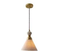 USMJQVZ Lámparas Colgantes Vintage de cerámica Blanca para Isla de Cocina, Estilo nórdico Vintage de Mediados de Siglo, de Metal, lámpara Colgante Ajustable para Pasillo, Porche, Lavabo, Mesa.