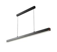 USMJQVZ Luces LED lineales Regulables de Aluminio Negro para Isla, lámpara Colgante Lineal LED con Control Remoto, lámparas Blancas Modernas y Simples para Comedor