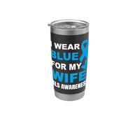 USO AZUL PARA MI ESPOSA ALS CONCIENCIA Vaso térmico de acero inoxidable de doble pared