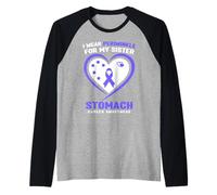 Uso bígaro para la Conciencia del cáncer de estómago de mi Hermana Camiseta Manga Raglan
