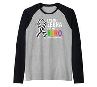 Uso Cebra para el día de concienciación sobre Las Enfermedades Raras de mi héroe 2026 Camiseta Manga Raglan