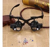 Uso de lentes tipo lupa diadema lupa con luz para leer joyas lupa reloj y reparación electrónica (10X, 15X, 20X, 25X)