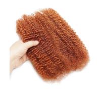 Uso diario Afro Kinkys pelo humano en grandes cantidades, 50 g/paquete, para mini trenzas, microlocs, locs de reparación y extensiones de rastas (jengibre, 20 pulgadas)