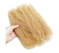 Uso diario Afro Kinkys pelo humano en grandes cantidades, 50 g/paquete, para mini trenzas, microlocs, locs de reparación y extensiones de rastas (rubio melón, 45,5 cm)