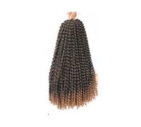 Uso diario de 18 pulgadas 1 paquete de ondas de agua de ganchillo para mujeres negras trenza pelo largo bohemio sintético extensión (1b 27 color)