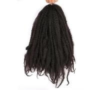 Uso diario de 18 pulgadas sintético Marley Twist trenzado pelo afro rizado de ganchillo para locs falsos extensiones de pelo largo y giro(#4)
