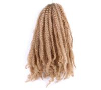 Uso diario de 18 pulgadas sintético Marley Twist trenzado pelo afro rizado de ganchillo para locs falsos extensiones de pelo largo y rizado (#27)