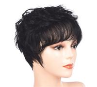 Uso diario en fiestas Short small roll wig for women with broken bangs cover