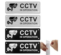 uso en 4 Piezas Cartel Zona Videovigilada,Aluminio Cartel Videovigilancia,Cartel Cámara Vigilancia Adhesivo