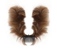 Uso en mujeres Moño desordenado con peine lateral liso natural, moño con clip, postizo sintético ajustable for mujer Para el cabello(Light Brown mix Natural Blonde)