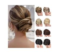 Uso en mujeres Moño desordenado sintético elástico, postizo de pelo falso, coletero rizado, moño tipo donut for mujer Para el cabello(18H613)