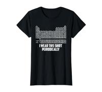 Uso Esta Camisa periódicamente - Juego de Palabras de química Camiseta gráfica económica, Mujer, Negro, XS