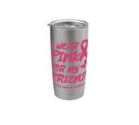 USO ROSA PARA MI AMIGO CONCIENCIA DEL CÁNCER DE MAMA Vaso térmico de acero inoxidable de doble pared