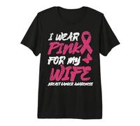 Uso Rosa para MI Esposa Conciencia del CÁNCER DE Mama Camiseta Premium