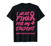 USO ROSA PARA MI ESTUDIANTE CONCIENCIA DEL CÁNCER DE MAMA Camiseta