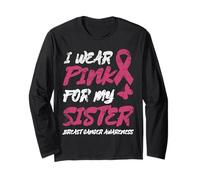 Uso Rosa para MI Hermana Conciencia del CÁNCER DE Mama-vintagifi Manga Larga
