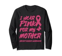 Uso Rosa para MI Madre Conciencia del CÁNCER DE Mama Manga Larga